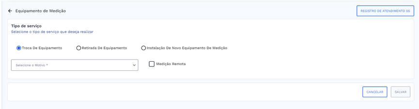 Troca de Equipamento