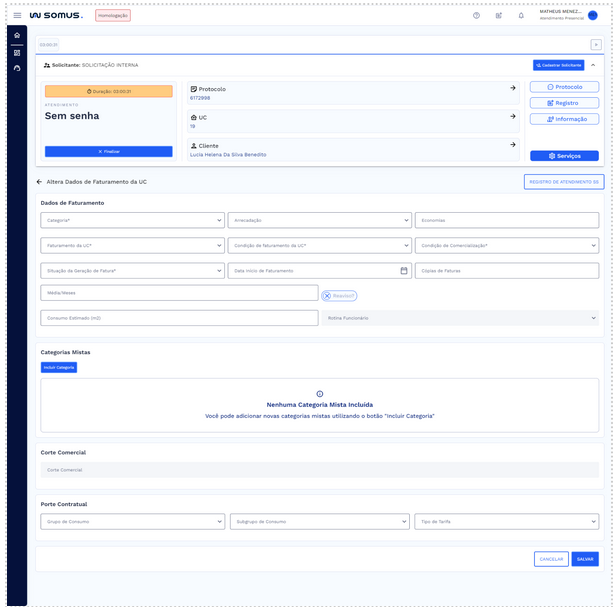 Estrutura com Categoria Mista