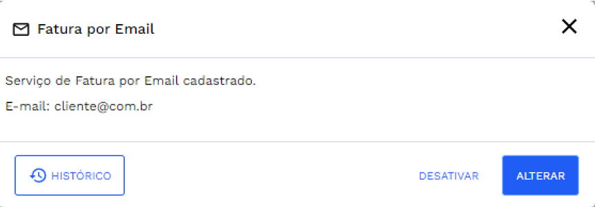 Janela serviço ativo