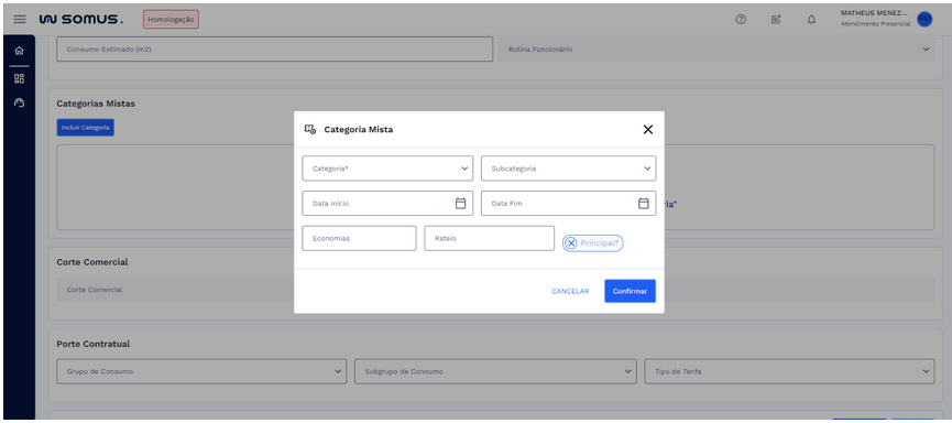 Quadro: Categorias Mistas