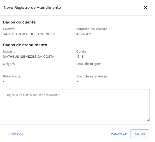 Registro de Atendimento SS