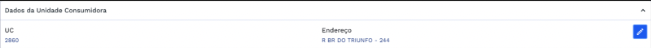 Quadro: Dados da Unidade Consumidora)