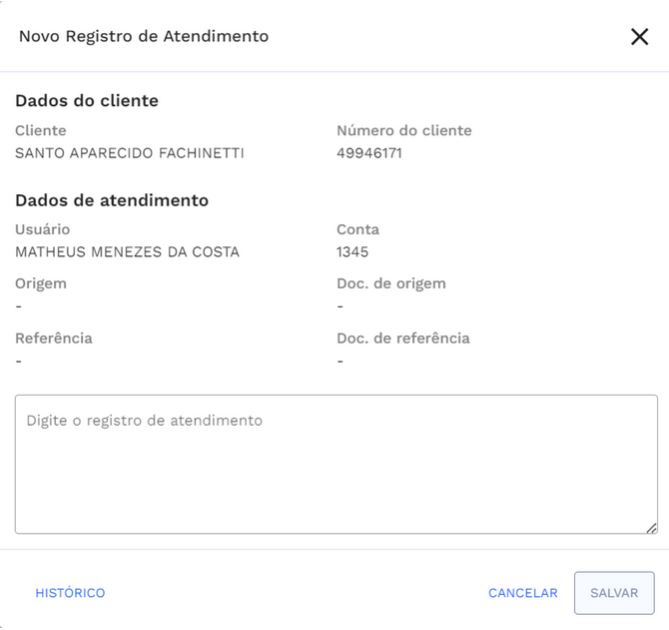 Registro de Atendimento SS